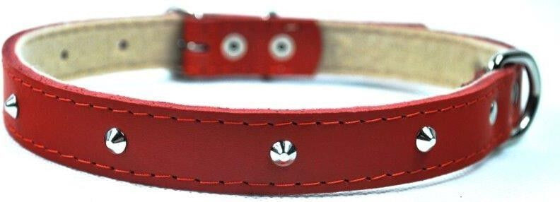CHABA LEATHER COLLAR 14mm / 40cm RED