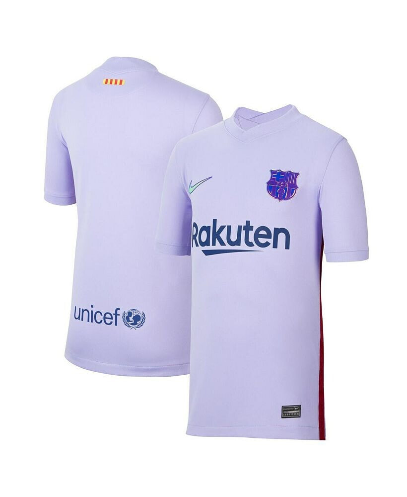 Boys Youth Purple Barcelona 2021/22 Away Stadium Replica Jersey