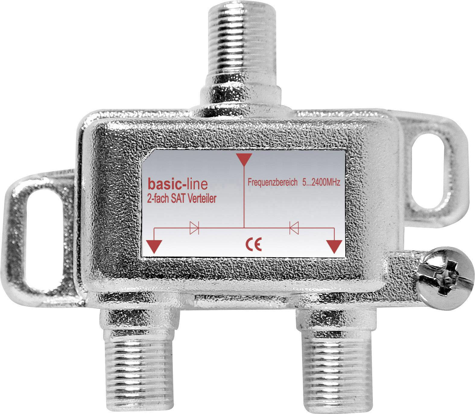 Renkforce RF-4416218 кабельный разветвитель и сумматор Серебристый