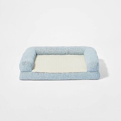 Sofa Bolster Dog Bed - M - Light Blue - Boots & Barkley