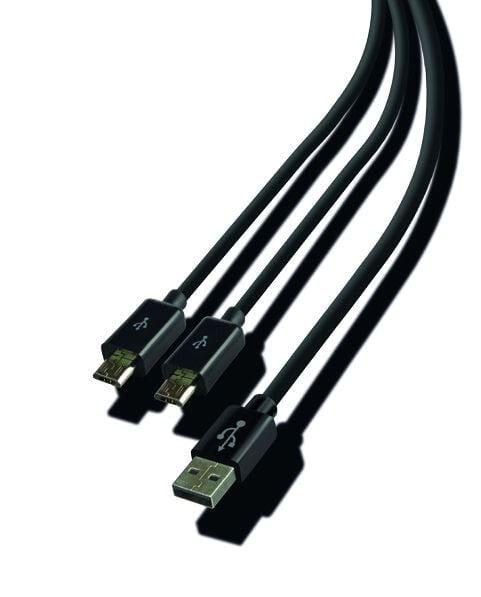 Steelplay JVAPS400040 USB кабель 3 m USB 2.0 USB A 2 x Micro-USB B Черный