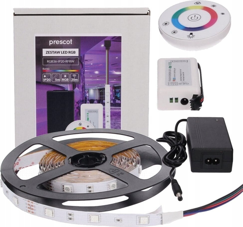 Taśma LED Prescot Prescot RGB36-IP20-RFRW taśma LED 36W biała