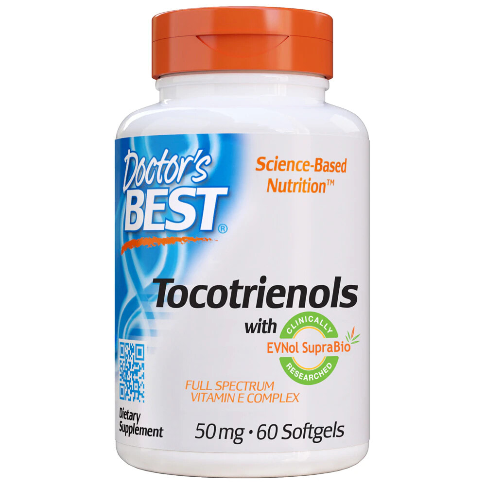Doctor's Best TocotrienolsТокотриенолы с EVNol SupraBio 50 мг 60 мягких капсул