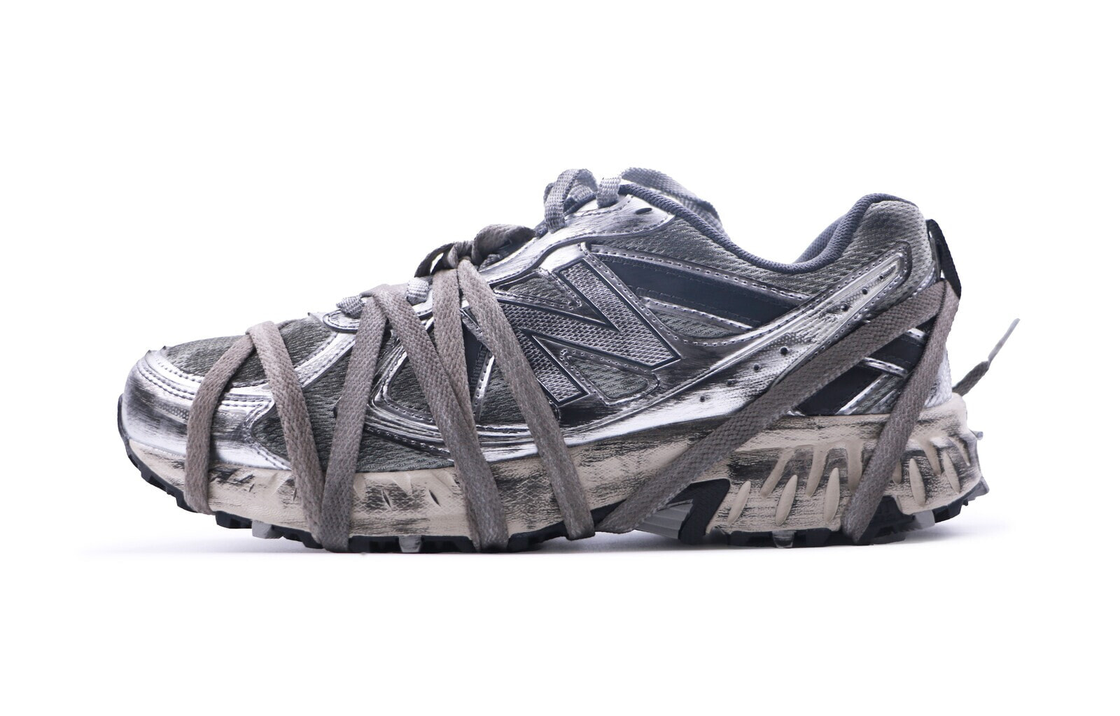 New Balance NB 410 Running Shoes Unisex Low-Top Silver Gray