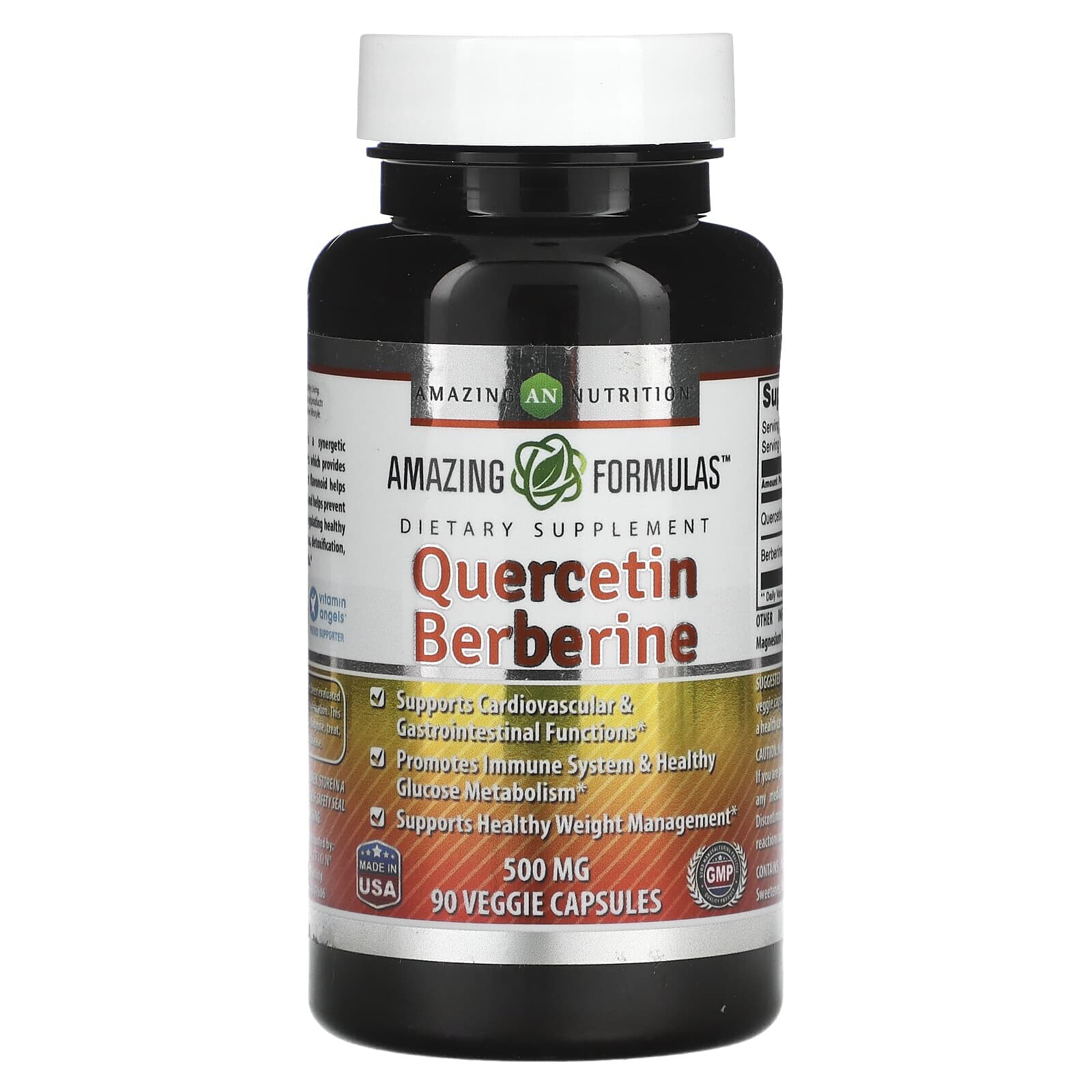 Quercetin Berberine, 500 mg, 90 Veggie Capsules
