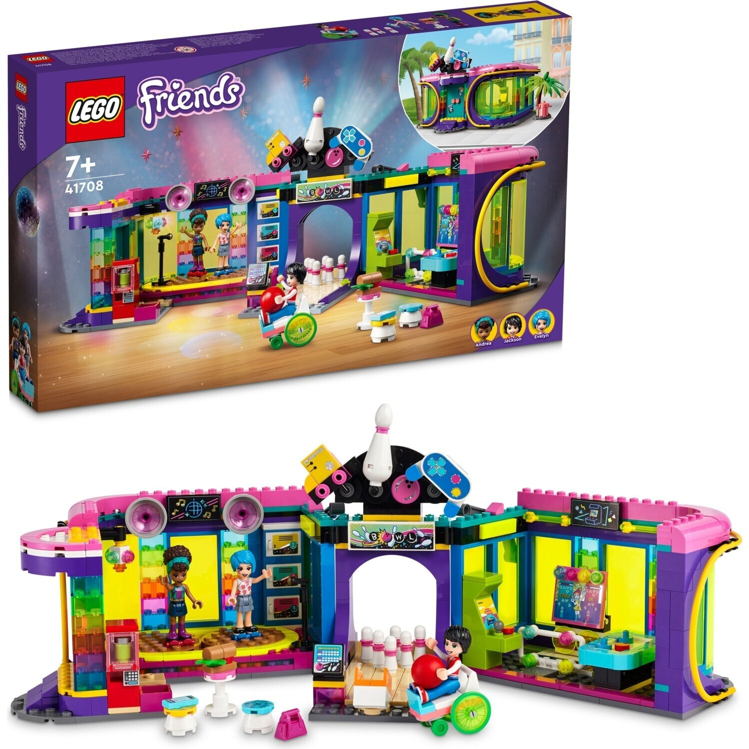 Конструктор LEGO LEGO Friends 41708 Roller Disco Arcade Hall, Spielzeug,  Mini-Puppen, Kinder ab 7 Jahren — купить недорого с доставкой, 11175426