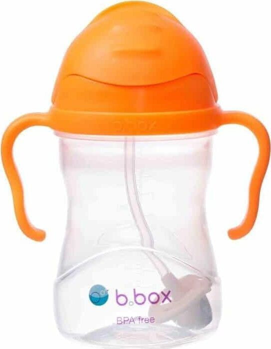 B.Box Innowacyjny Bidon ze Słomką Pomarańczowy Nowy 240ml 6m+ B.Box