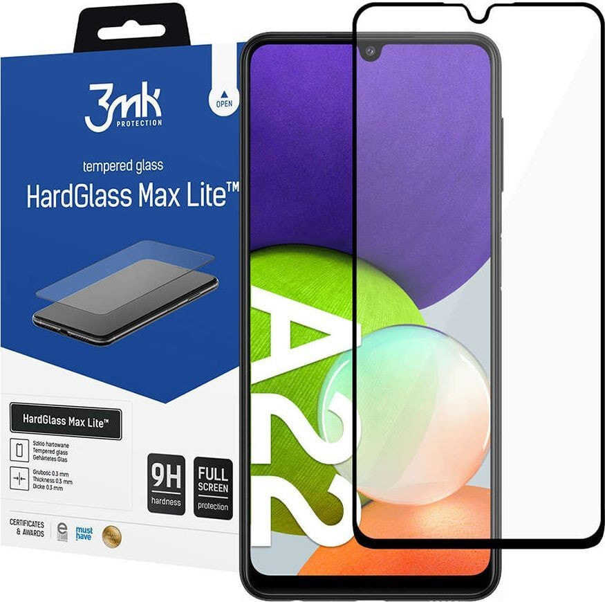 3MK 3mk Szkło hartowane HardGlass Max Lite do Samsung Galaxy A22 4G Black