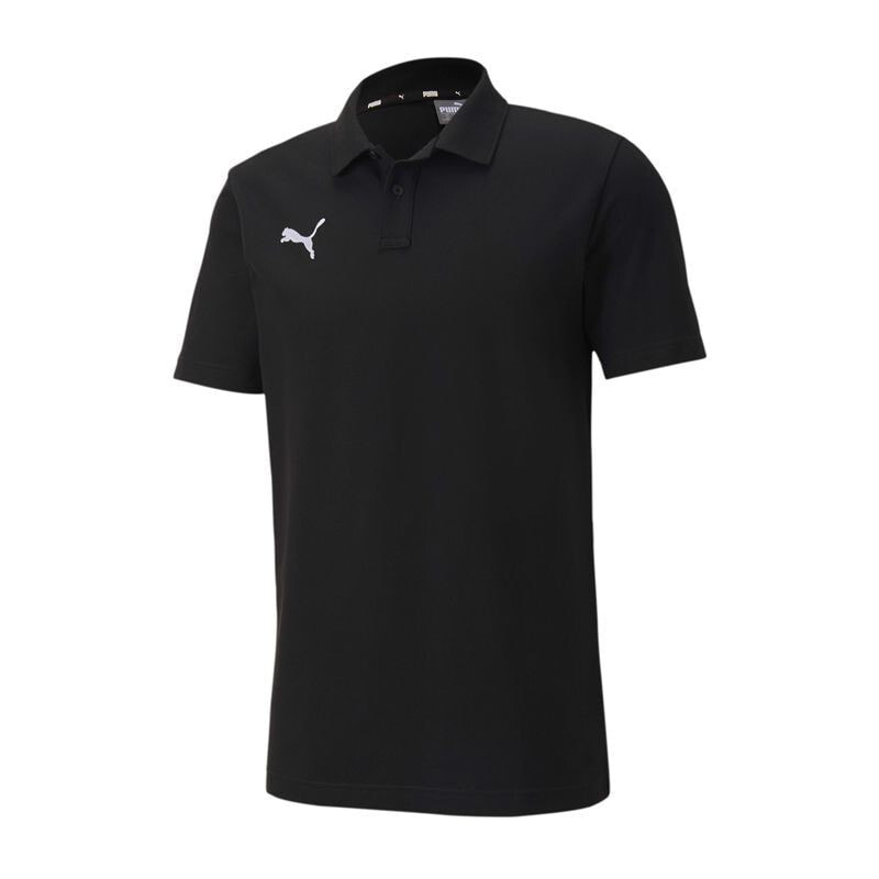Мужская футболка-поло спортивная черная с логотипом Puma teamGoal 23 T-shirt 656579-03