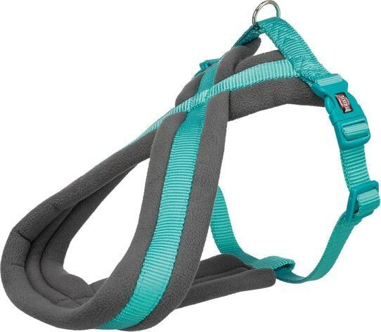 Trixie Premium touring harness, aqua blue. S – M: 40–60 cm / 20 mm