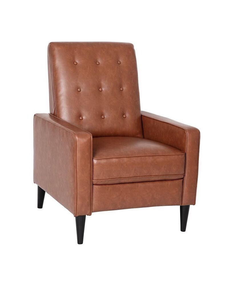 MERRICK LANE darcy Recliner Chair Mid-Century Modern Tufted Upholstery Ergonomic Push Back Living Room Recliner