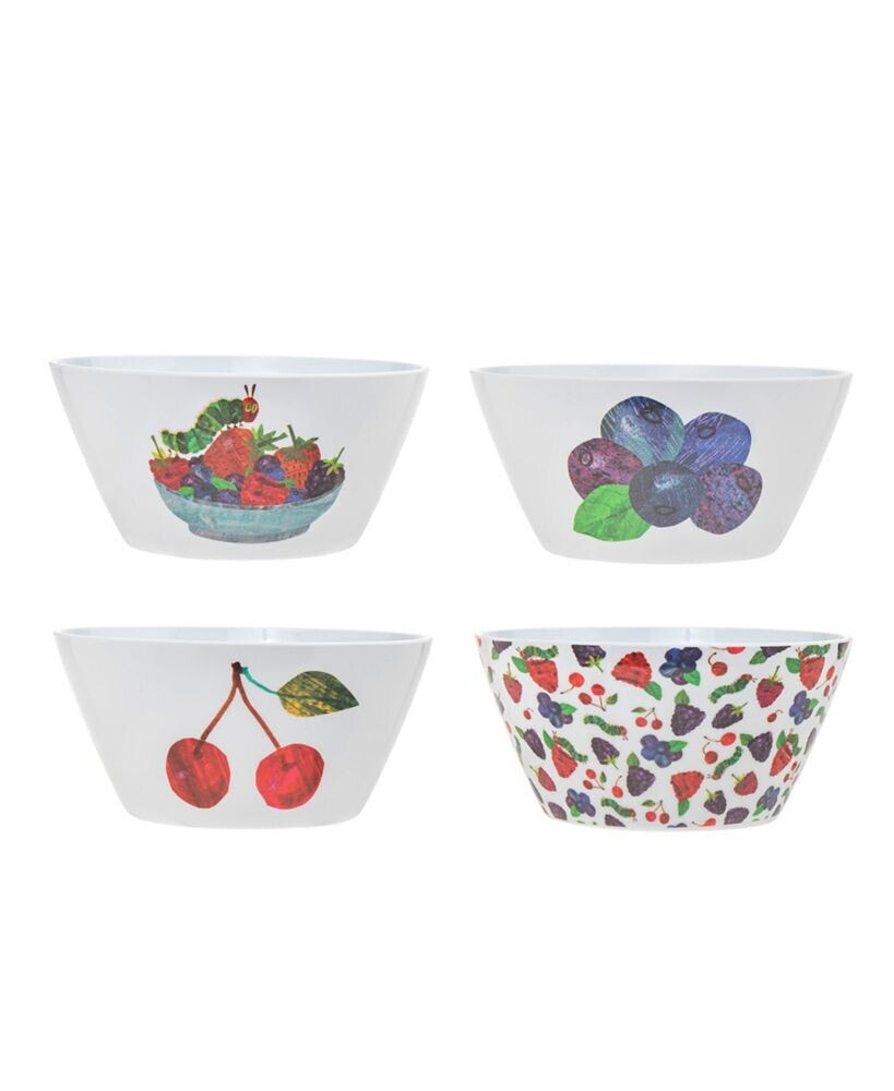Godinger the World of Eric Carle, The Very Hungry Caterpillar Berry Cereal Bowl, Set of 4