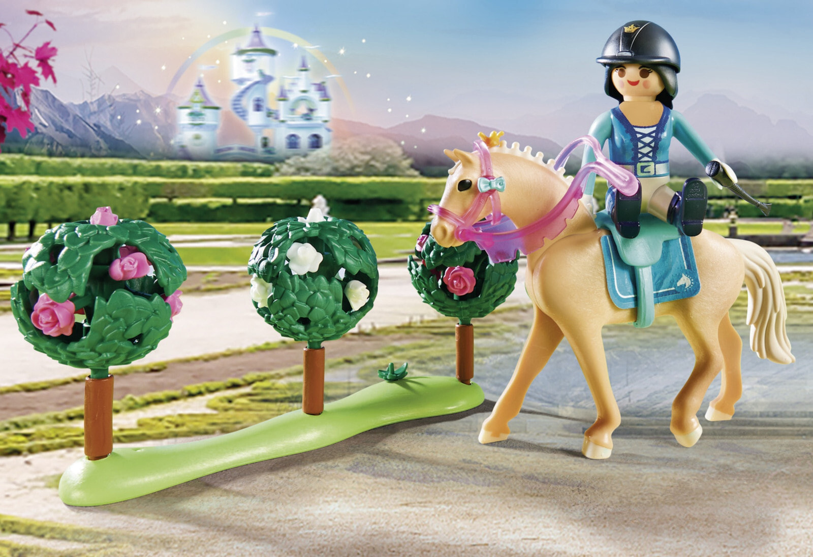 Игровой набор с элементами конструктора Playmobil Princess 70450 Уроки  верховой езды — купить недорого с доставкой, 1377853