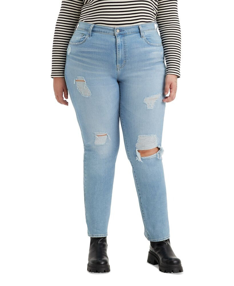 Levi's trendy Plus Size 724 High-Rise Straight-Leg Jeans