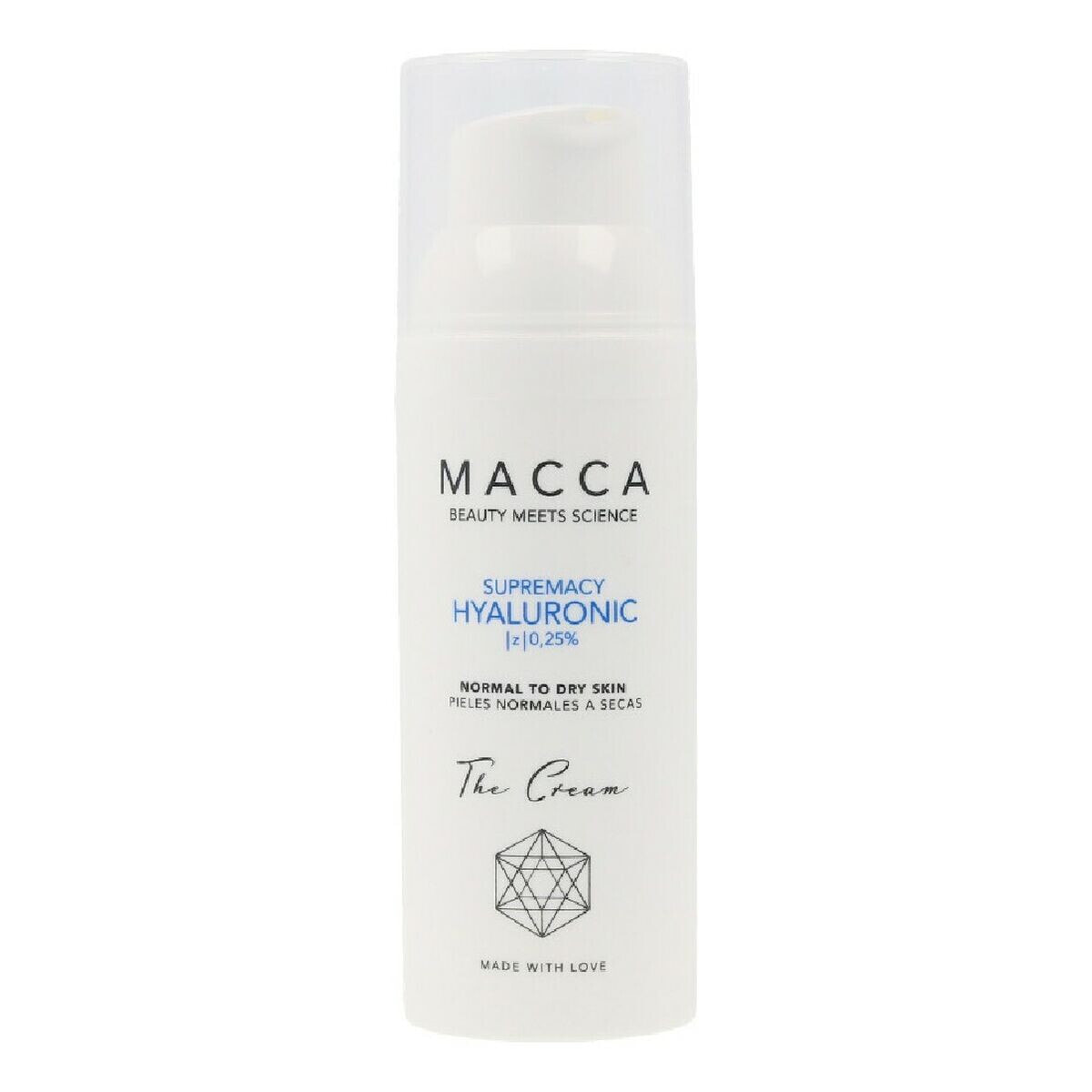 Интенсивный увлажняющий крем Supremacy Hyaluronic Macca 0,25% Гиалуроновая кислота Сухая кожа (50 ml)
