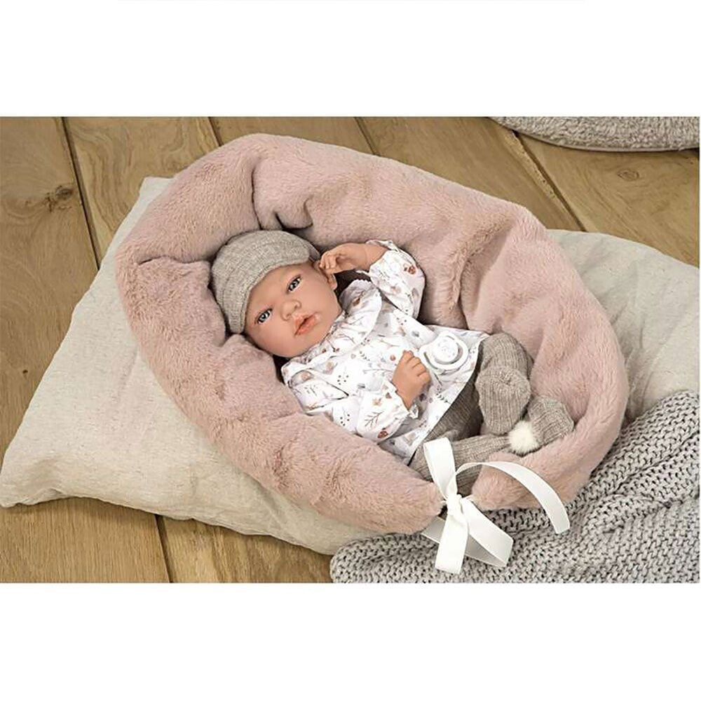 MUÑECAS ARIAS Elegance Andie Gray With Lactation Cushion. Includes Doll Cupete40 cm Doll