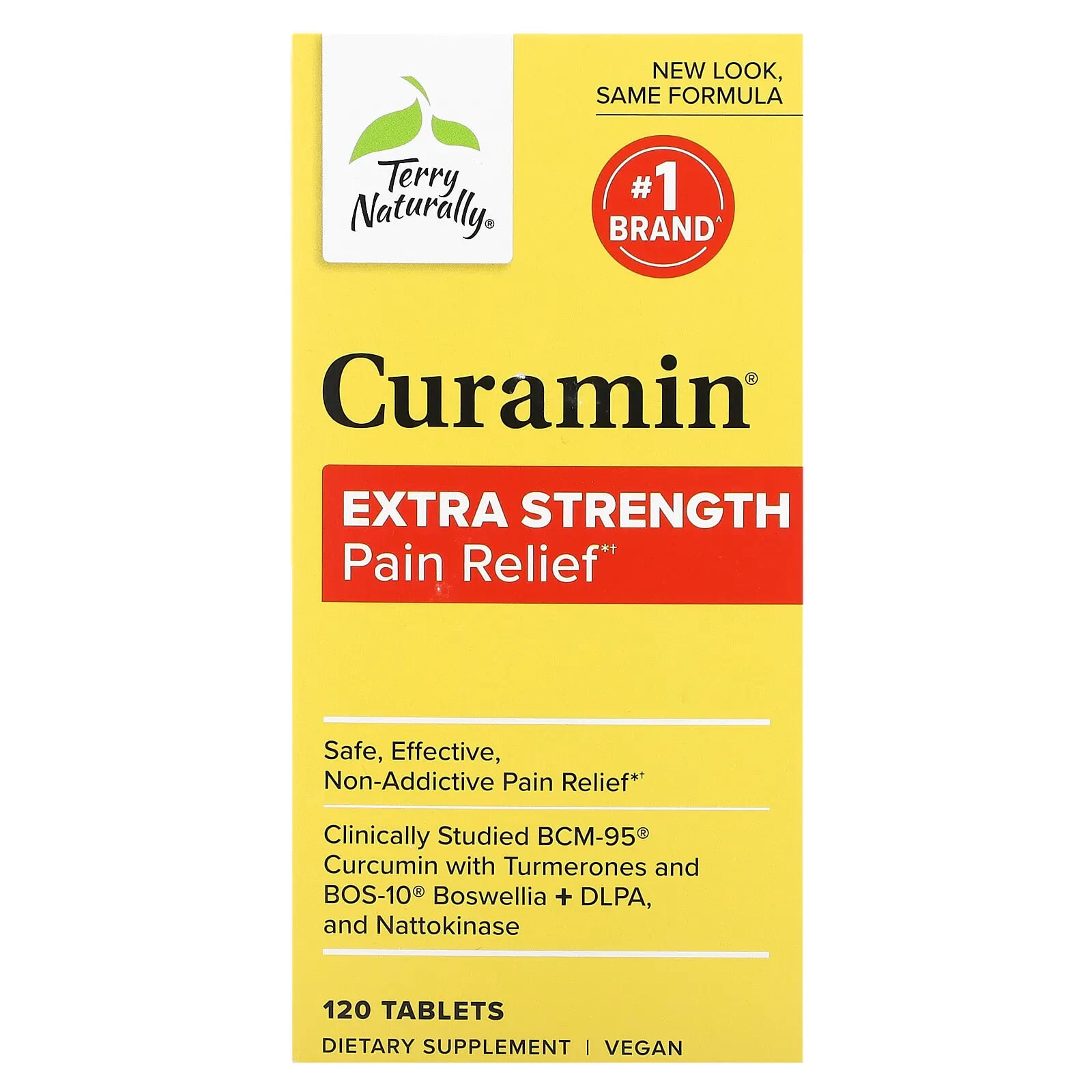Terry Naturally, Curamin, обезболивающее повышенной силы действия, 60 таблеток