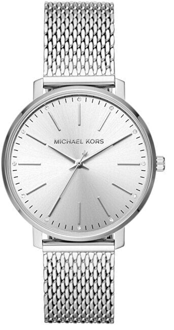 Женские наручные кварцевые часы Michael Kors браслет миланского плетения