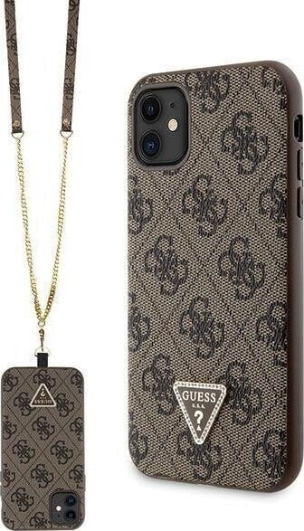 Guess Etui Guess GUHCN61P4TDSCPW Apple iPhone 11/XR hardcase Crossbody 4G Metal Logo brązowy/brown