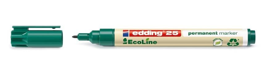 Edding 25 EcoLine перманентная маркер Зеленый Пулевидный наконечник 4-25004