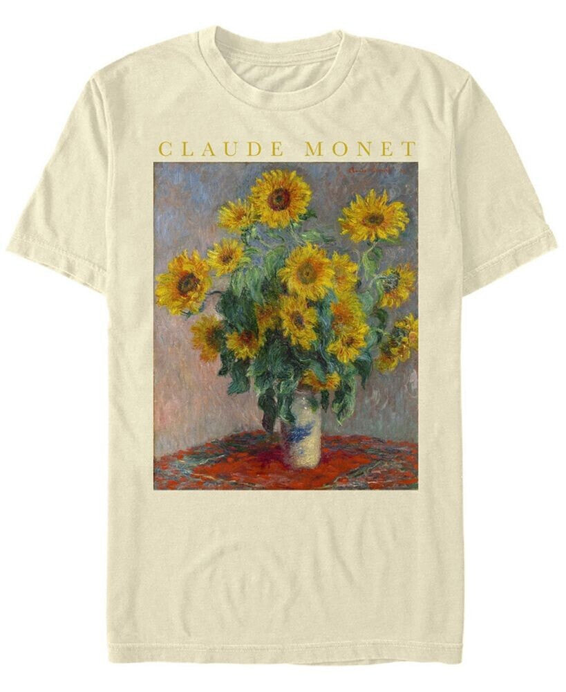 Men's Monet Sunflowers Short Sleeve Crew T-shirt