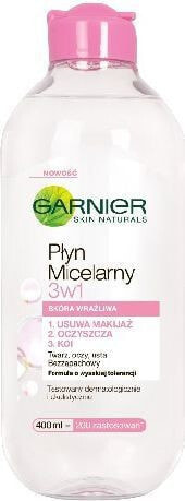 Влажная салфетка для лица Garnier Essentials Płyn micelarny do cery wrażliwej 3w1 400ml