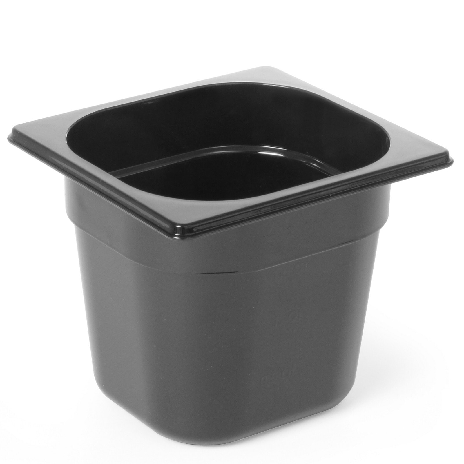 Black polycarbonate container GN 1/6, height 65 mm - Hendi 862735