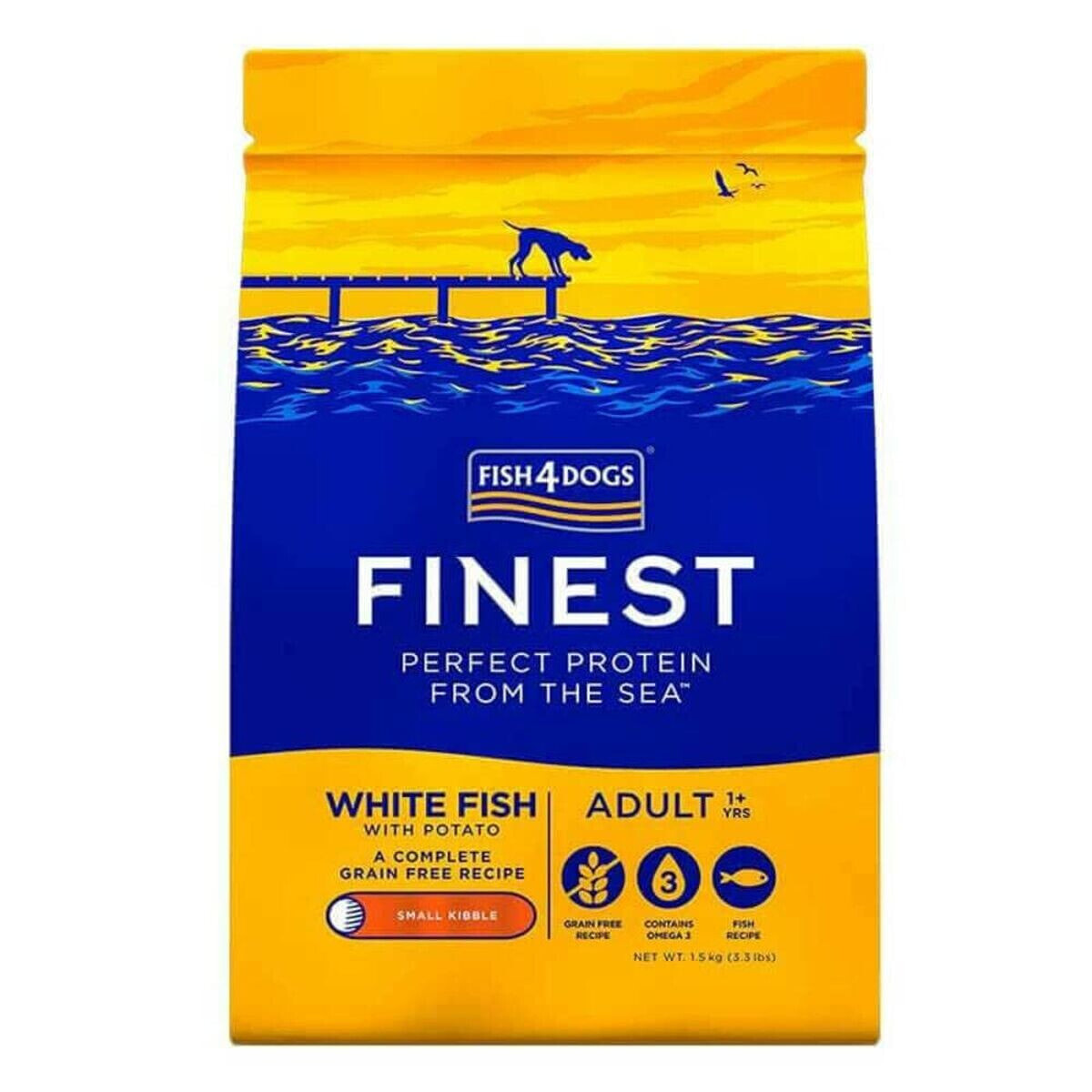 Fodder FISH4DOGS Finest Ocean White Fish 1,5 Kg