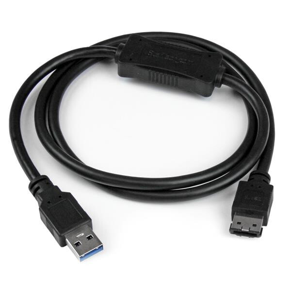 StarTech.com USB3S2ESATA3 кабельный разъем/переходник USB 3.0 A eSATA Черный