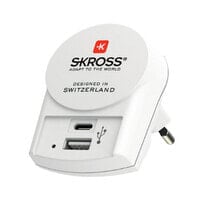 SKROSS PRO+ USB (A+C) World ohne CH/I - Universal - Universal - 100 - 250 V - 50 - 60 Hz - 7 A - White