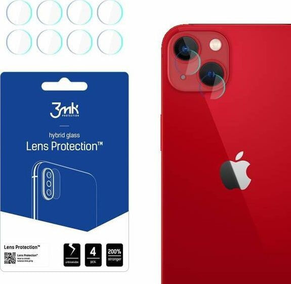 3MK Szkło hybrydowe na obiektyw aparatu 3MK Lens Protection Apple iPhone 13 mini [4 PACK]