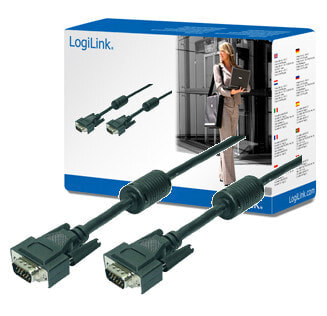 LogiLink CV0017 VGA кабель 15 m VGA (D-Sub) Черный