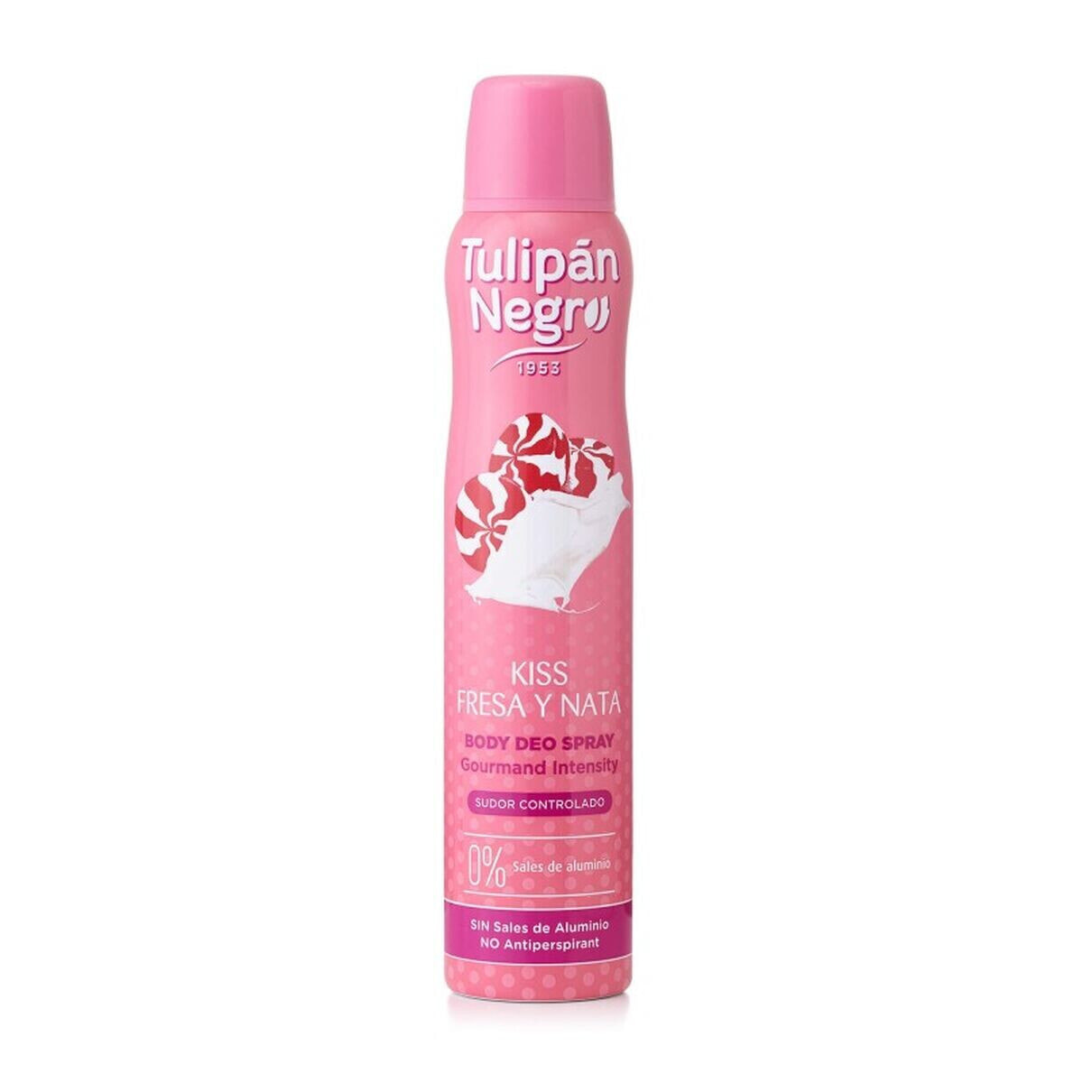 Spray Deodorant Tulipán Negro Kiss Fresa y Nata 200 ml