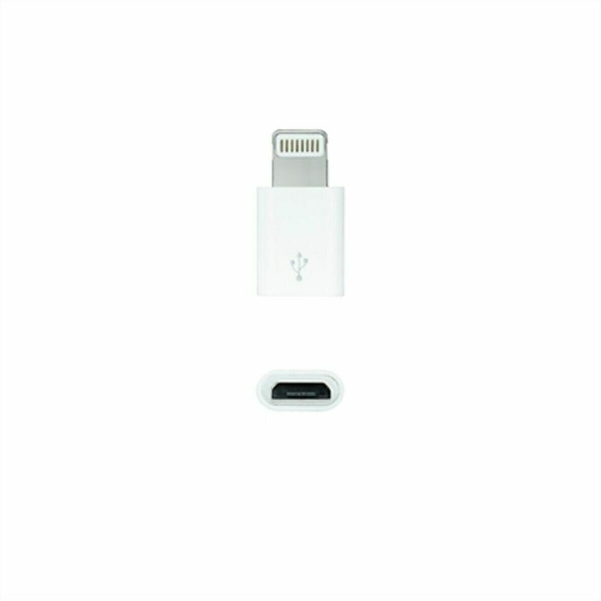Nanocable 10.10.4100 гендерный адаптер Lightning Micro USB Белый