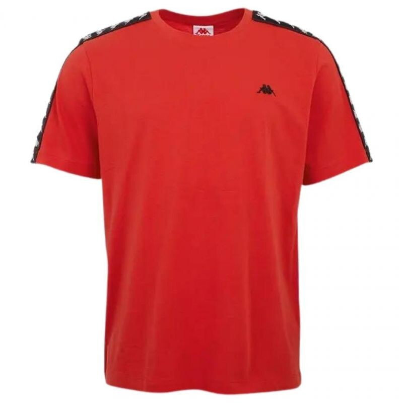 Мужская спортивная футболка красная однотонная Kappa Janno T-shirt M 310002 18-1550