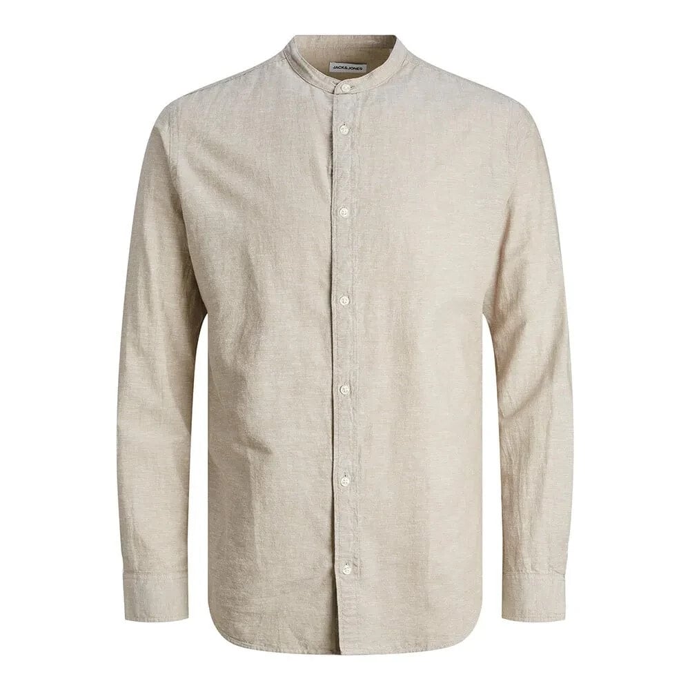 JACK & JONES Elinen Blend Band Long Sleeve Shirt