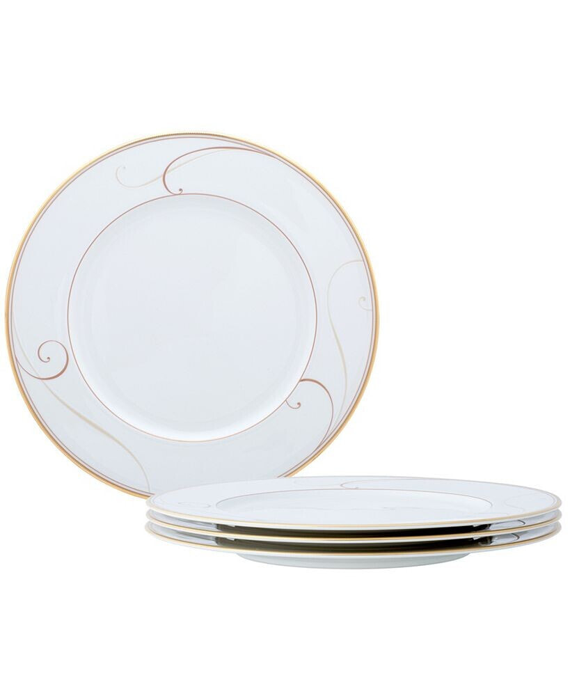 Noritake golden Wave Set of 4 Dinner Plates, Service For 4