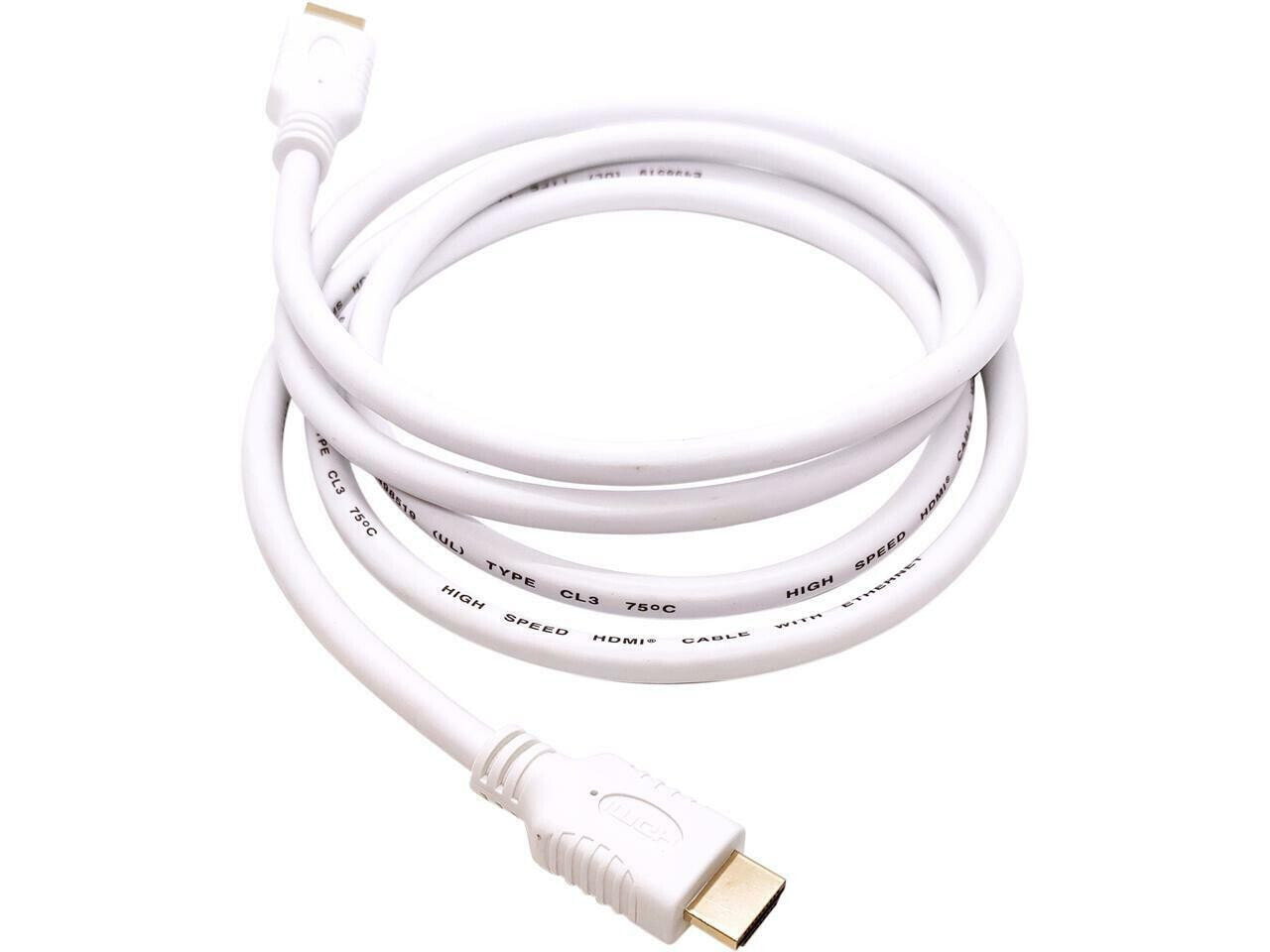 Nippon Labs 4K HDMI Cable 10 ft. - White HDMI 2.0 Cable, Supports 1080p, 3D, 216