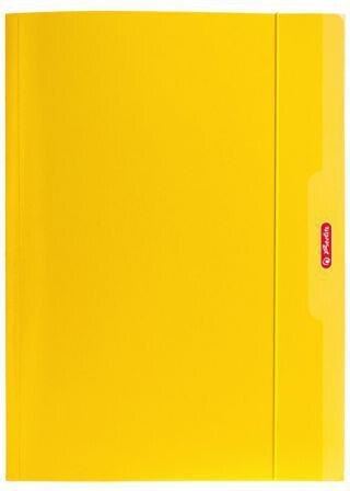 Herlitz Folder A4 with rubber band yellow Color Blocking (174042)