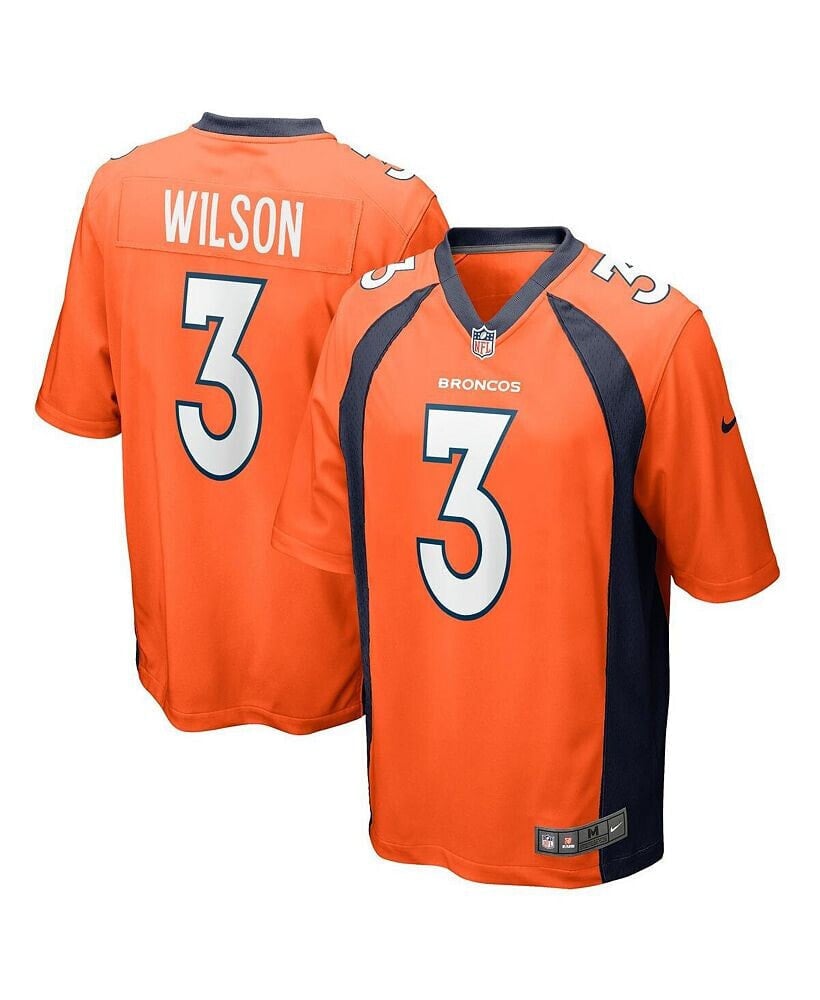 Men's Russell Wilson Orange Denver Broncos Game Jersey