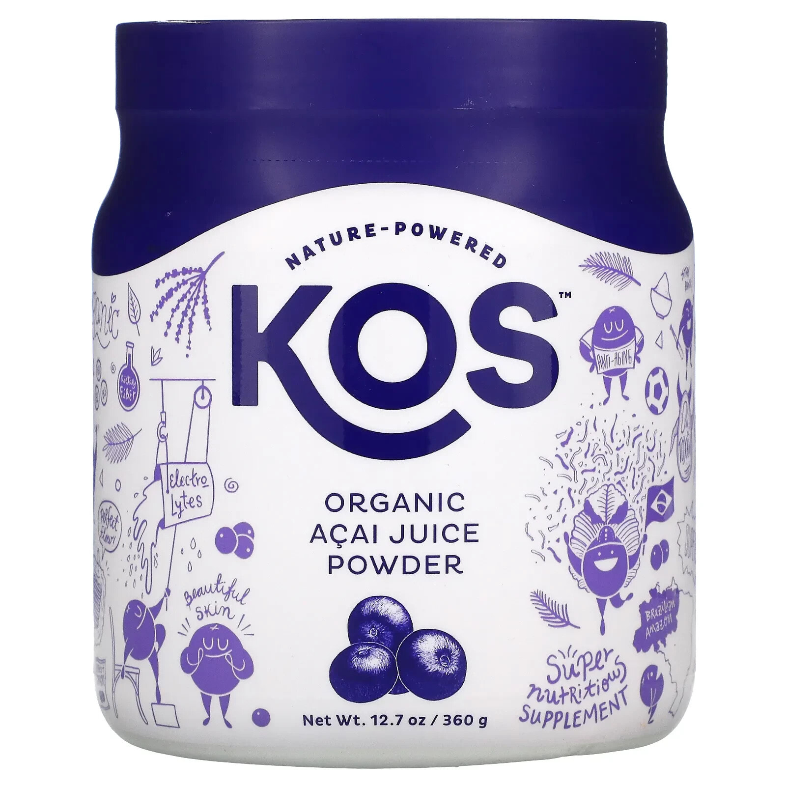 KOS, органическое сухое кокосовое молоко, 358 г (12,6 унции)