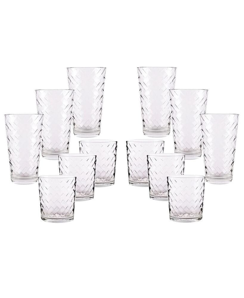 Circleware chevron 12 Pc . Entertaining Set