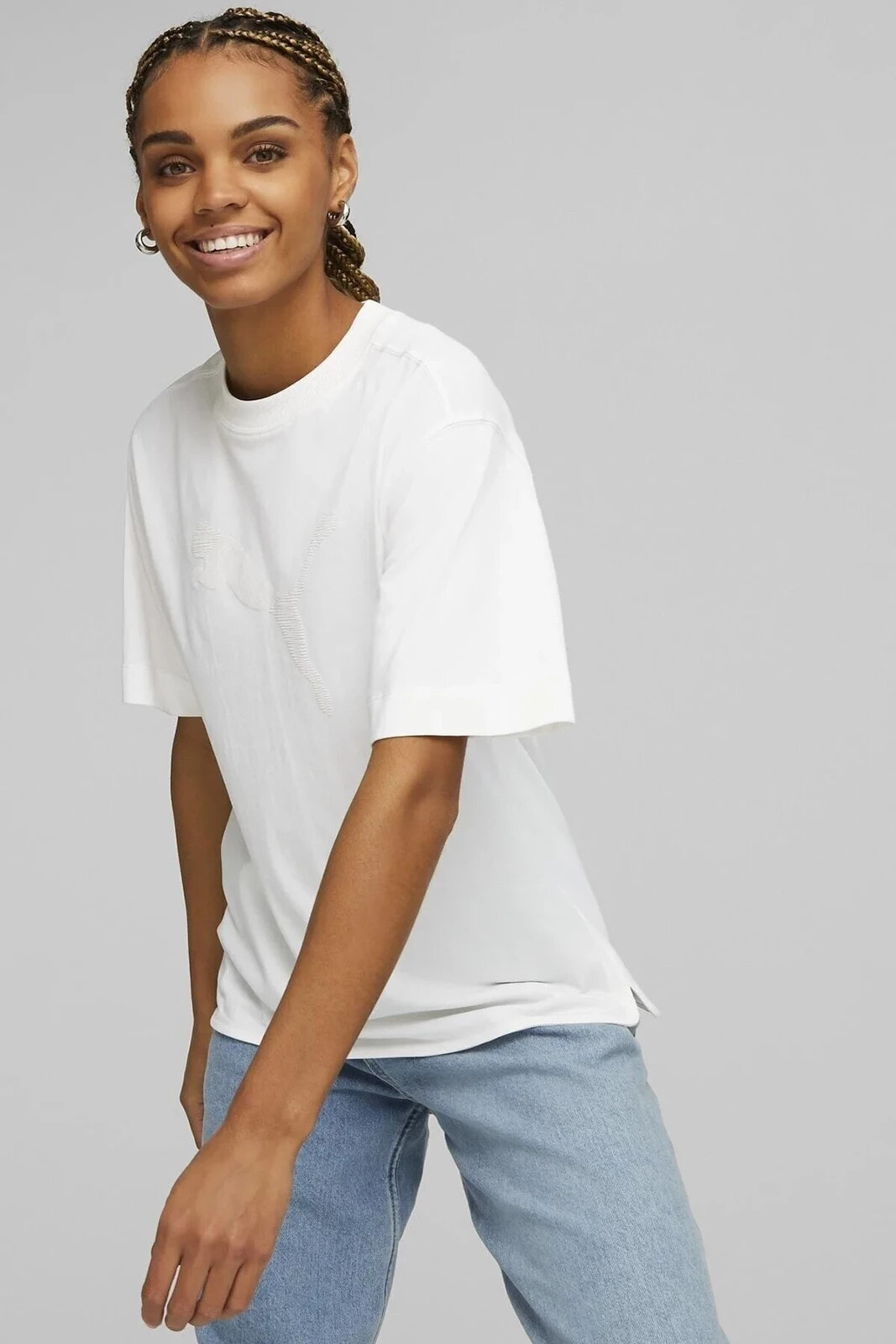 Her Tee Beyaz Kadın Kısa Kol T-shirt