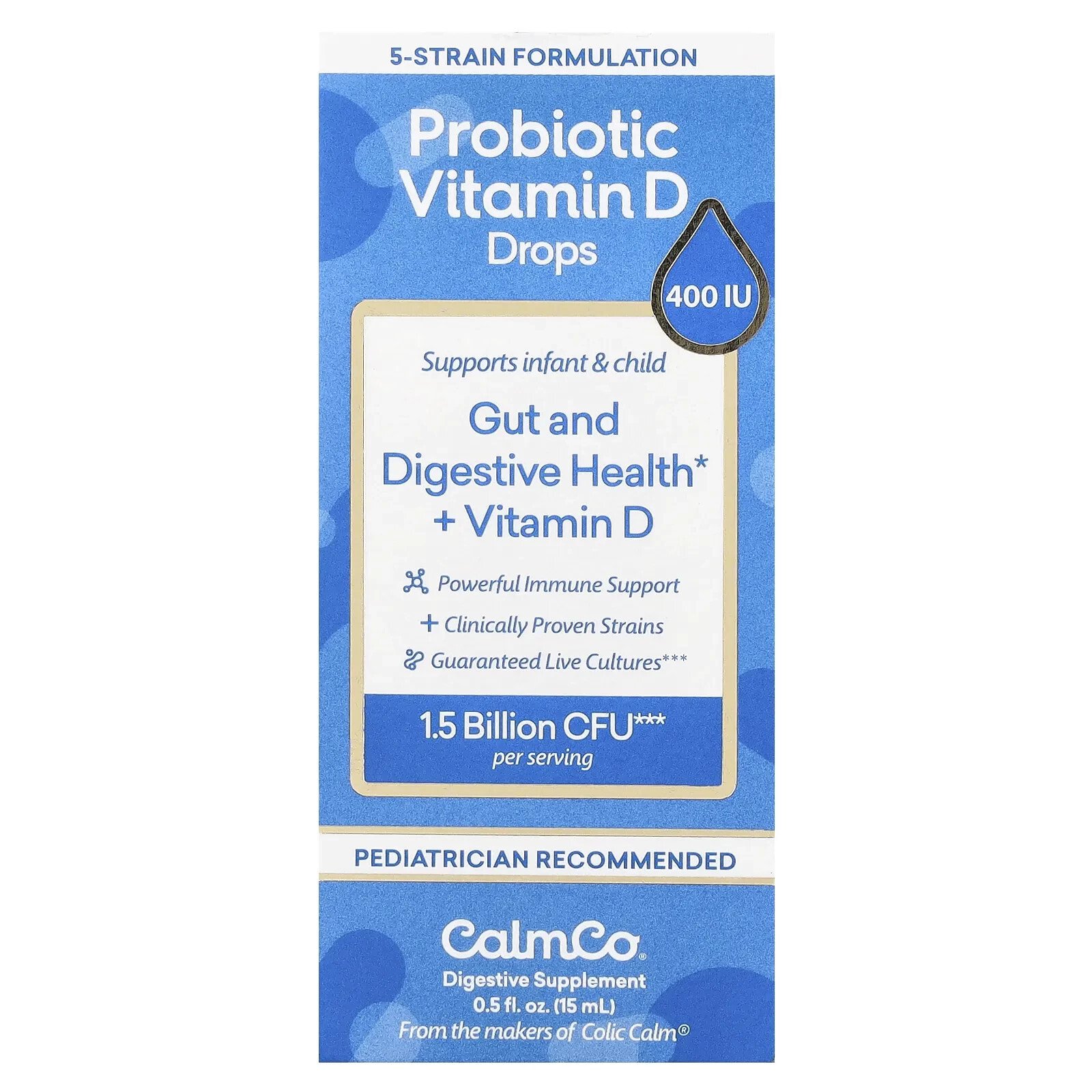 Probiotic Vitamin D Drops, 0.5 fl oz (15 ml)