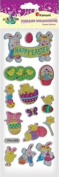 Набор наклеек для детского творчества Titanum Naklejki wypukłe Happy Easter mix 14szt