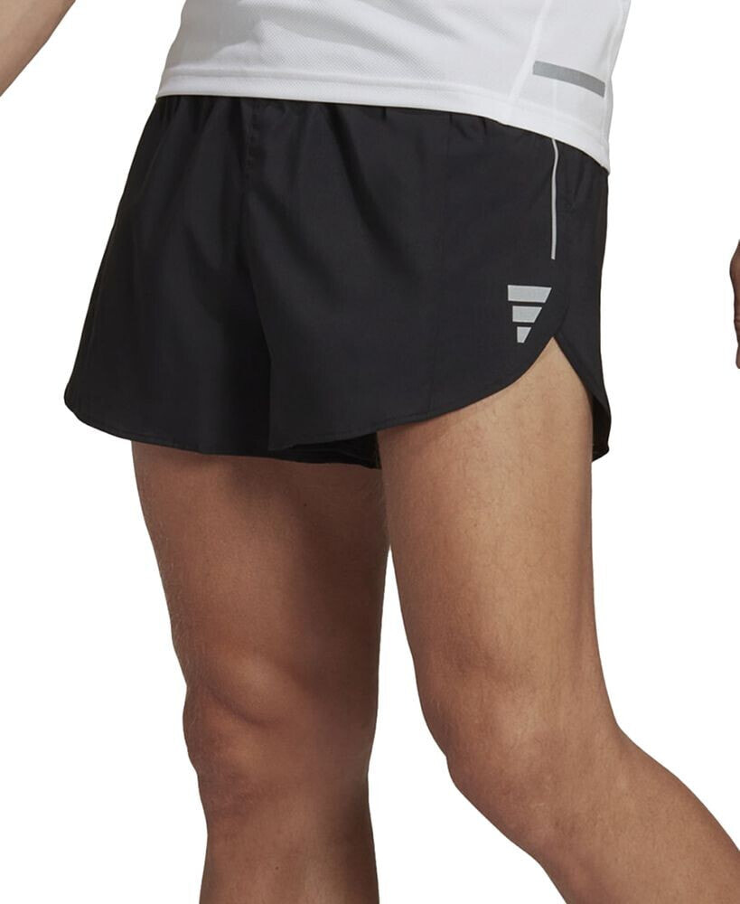 adidas men's Own The Run AEROREADY Split Drawstring Shorts