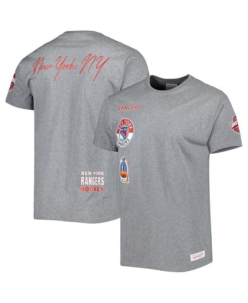 Mitchell & Ness men's Heather Gray New York Rangers City Collection T-shirt