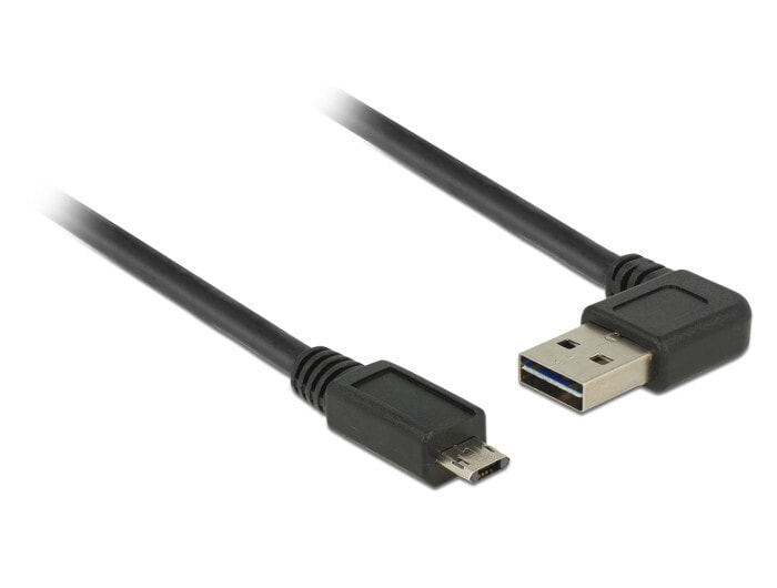 DeLOCK 2m, USB2.0-A/USB2.0 Micro-B USB кабель 2.0 USB A Micro-USB B Черный 85166