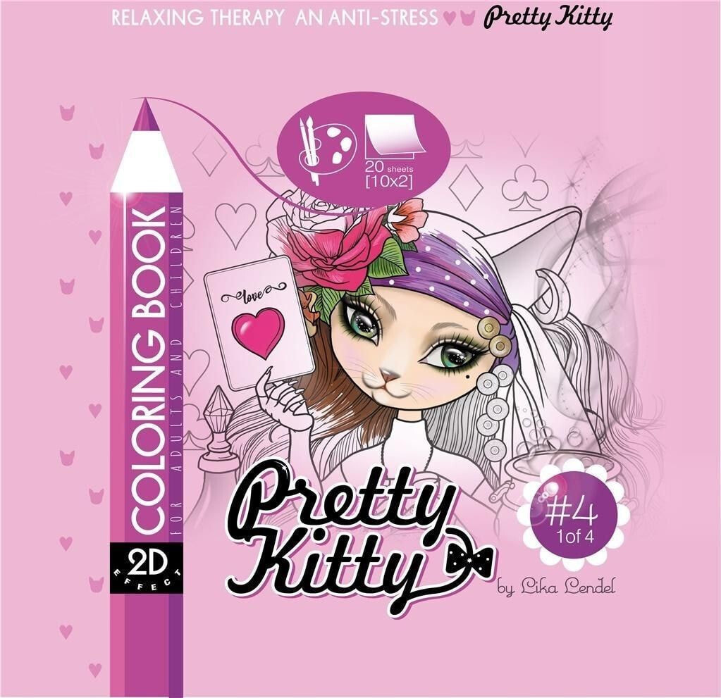 Раскраска для рисования Fresh Kolorowanka antystresowa 200x200 Pretty Kitty 4