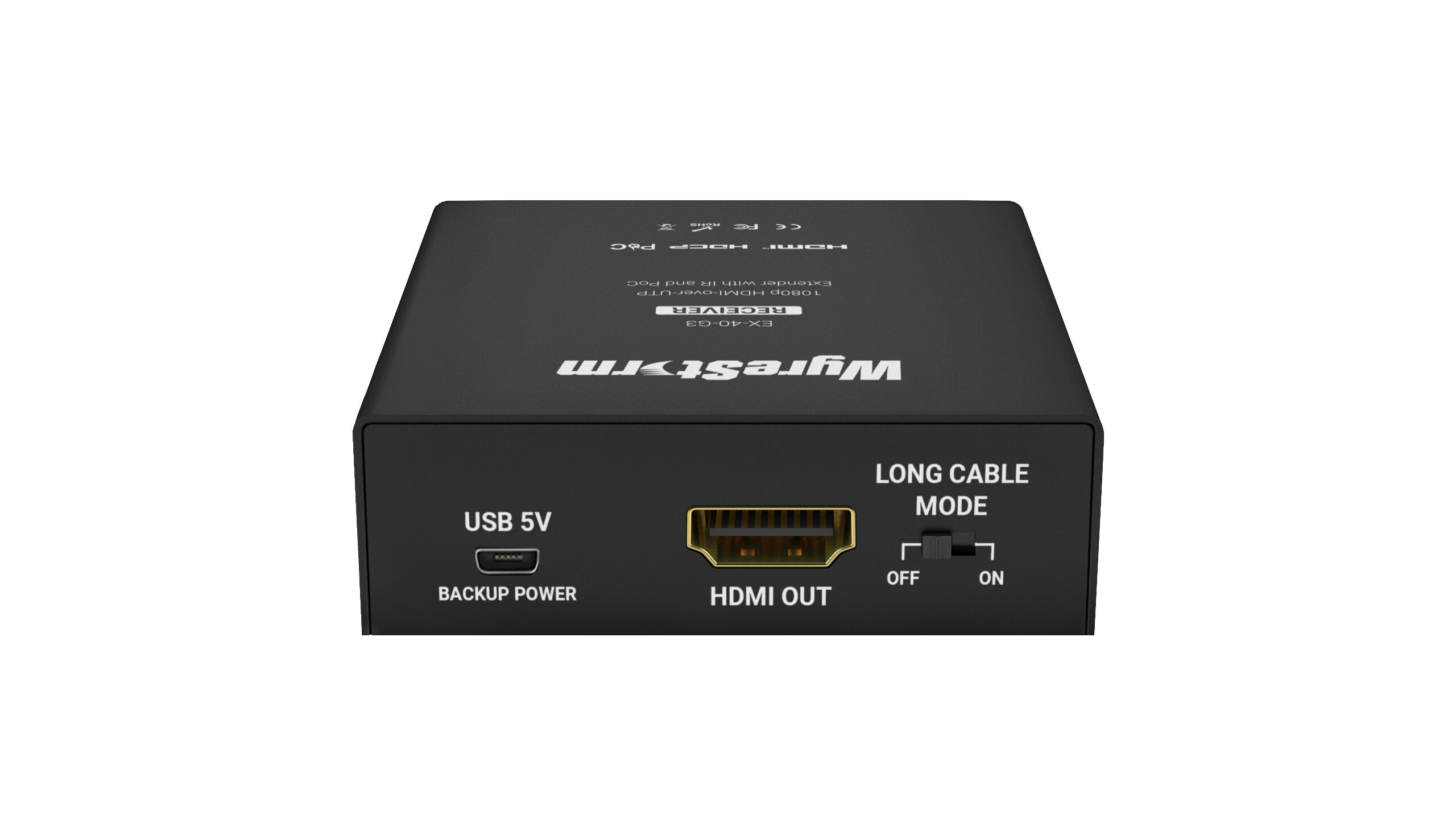 Wyrestorm EX-40-G3 - 1920 x 1200 pixels - AV transmitter & receiver - 40 m - Wired - Black - HDCP